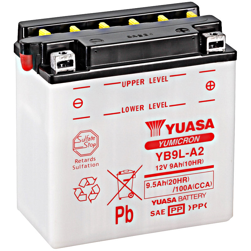 BATERÍA YUASA YB9L-A2 CONVENCIONAL