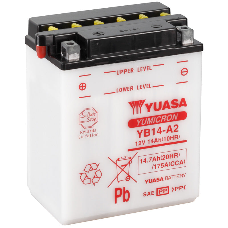 BATERÍA YUASA YB14-A2 COMBIPACK CONVENCIONAL