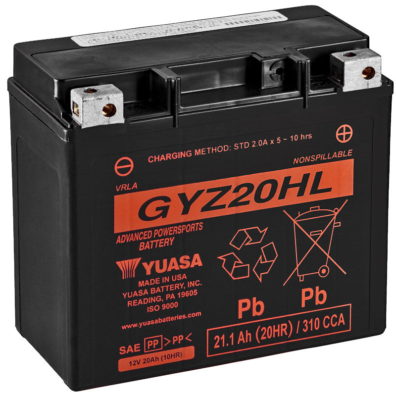 BATERÍA YUASA GYZ20HL PRECARGADA HIGH PERFORMANCE