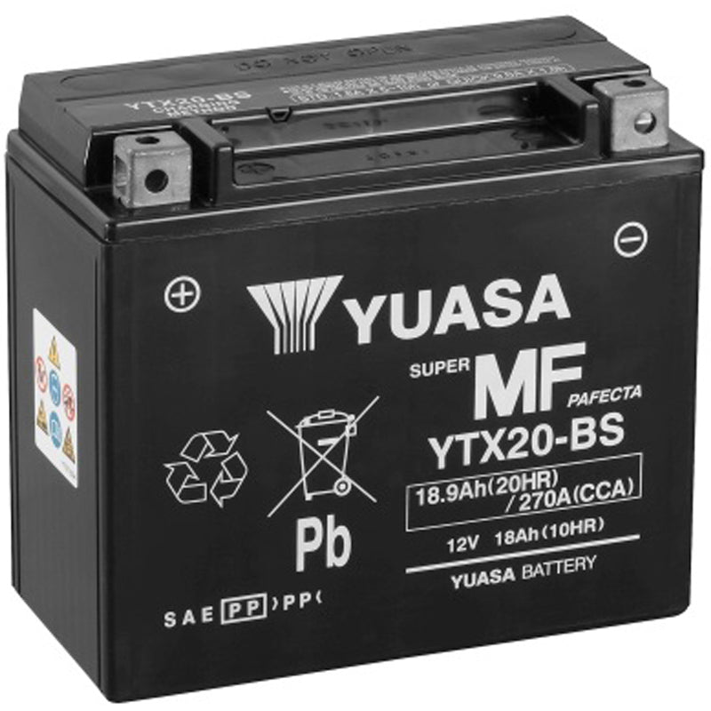 BATERÍA YUASA YTX20-BS SIN MANTENIMIENTO