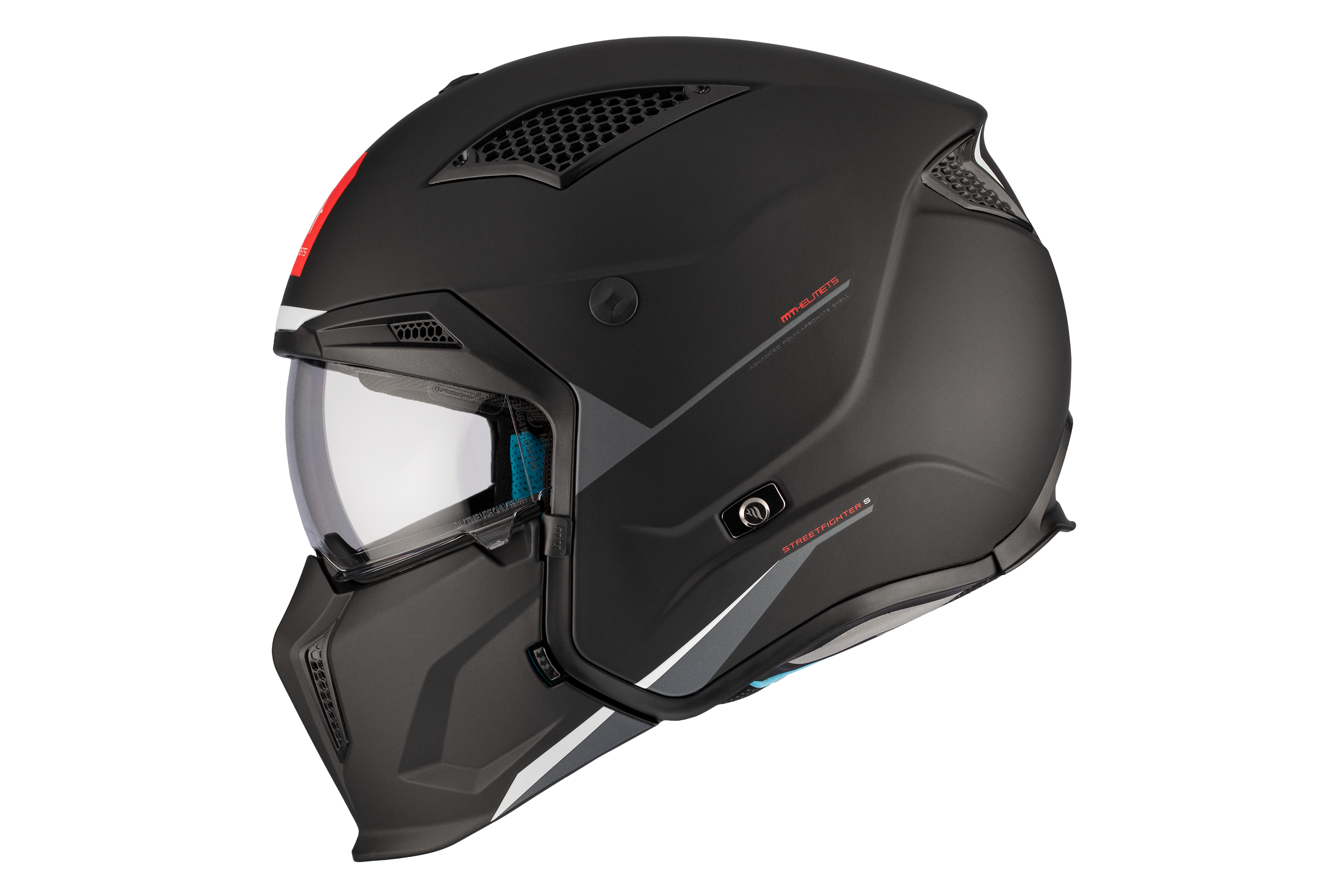 CASCO MT STREETFIGHTER S SV SOLID A1 NEGRO MATE