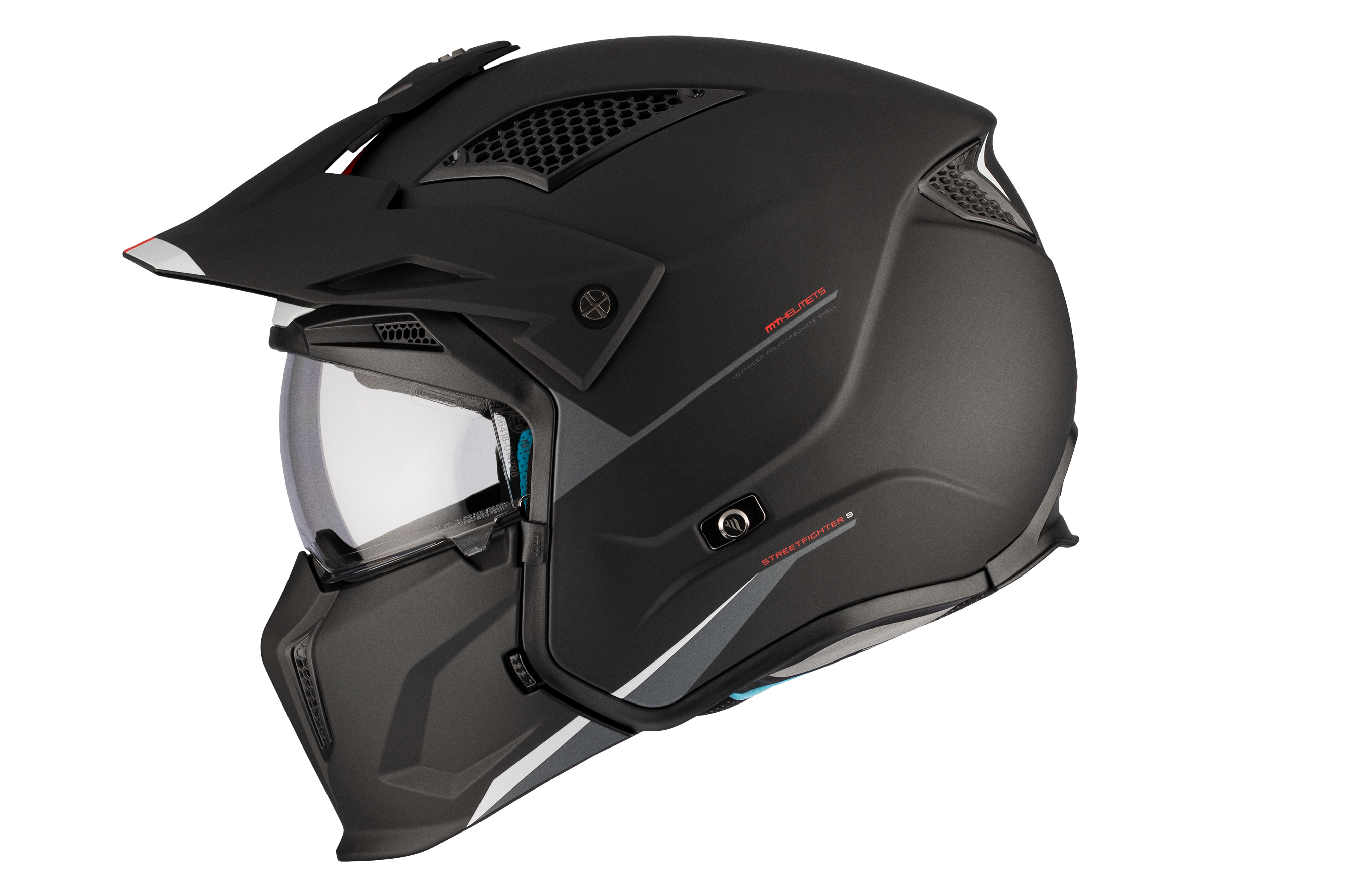 CASCO MT STREETFIGHTER S SV SOLID A1 NEGRO MATE