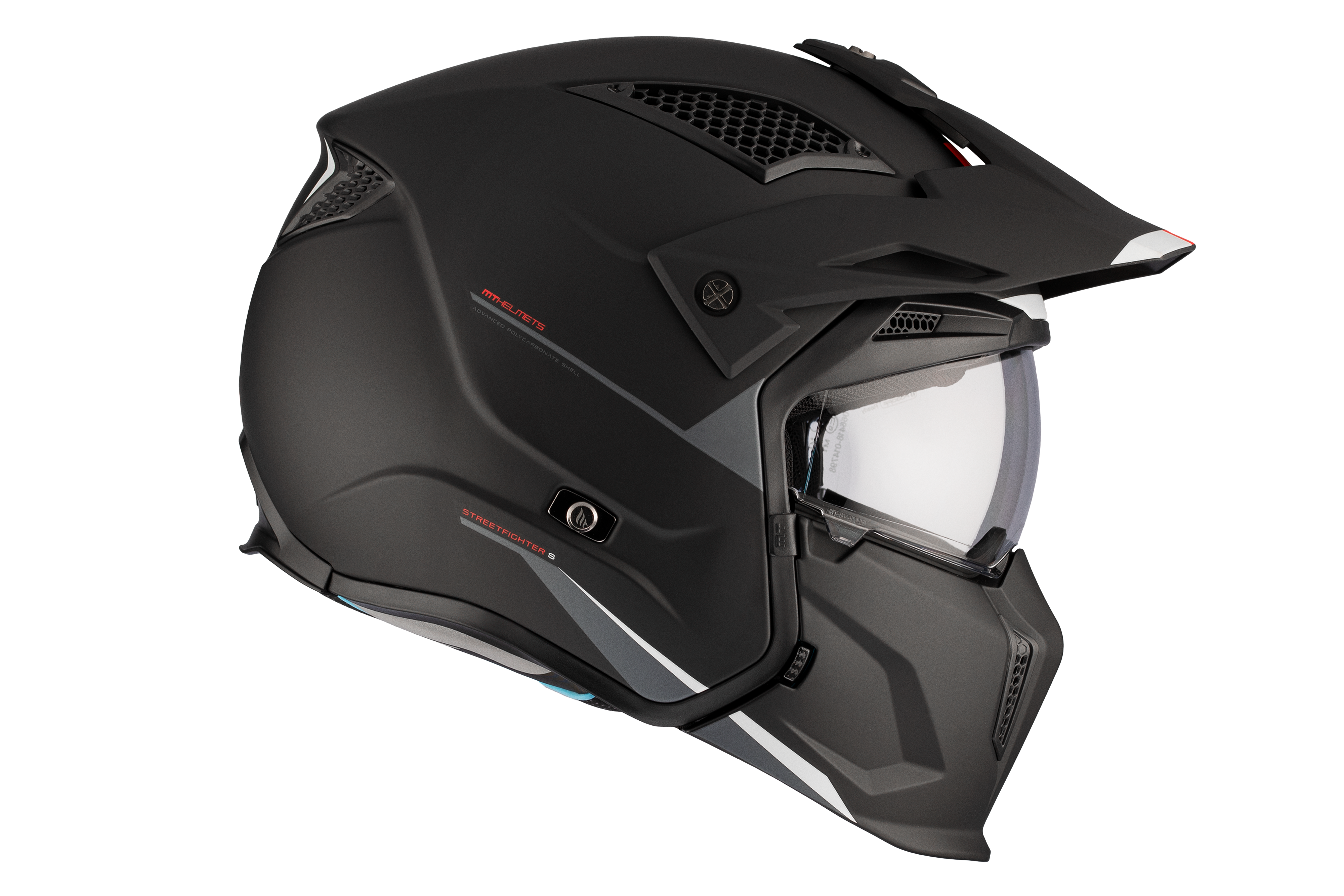 CASCO MT STREETFIGHTER S SV SOLID A1 NEGRO MATE
