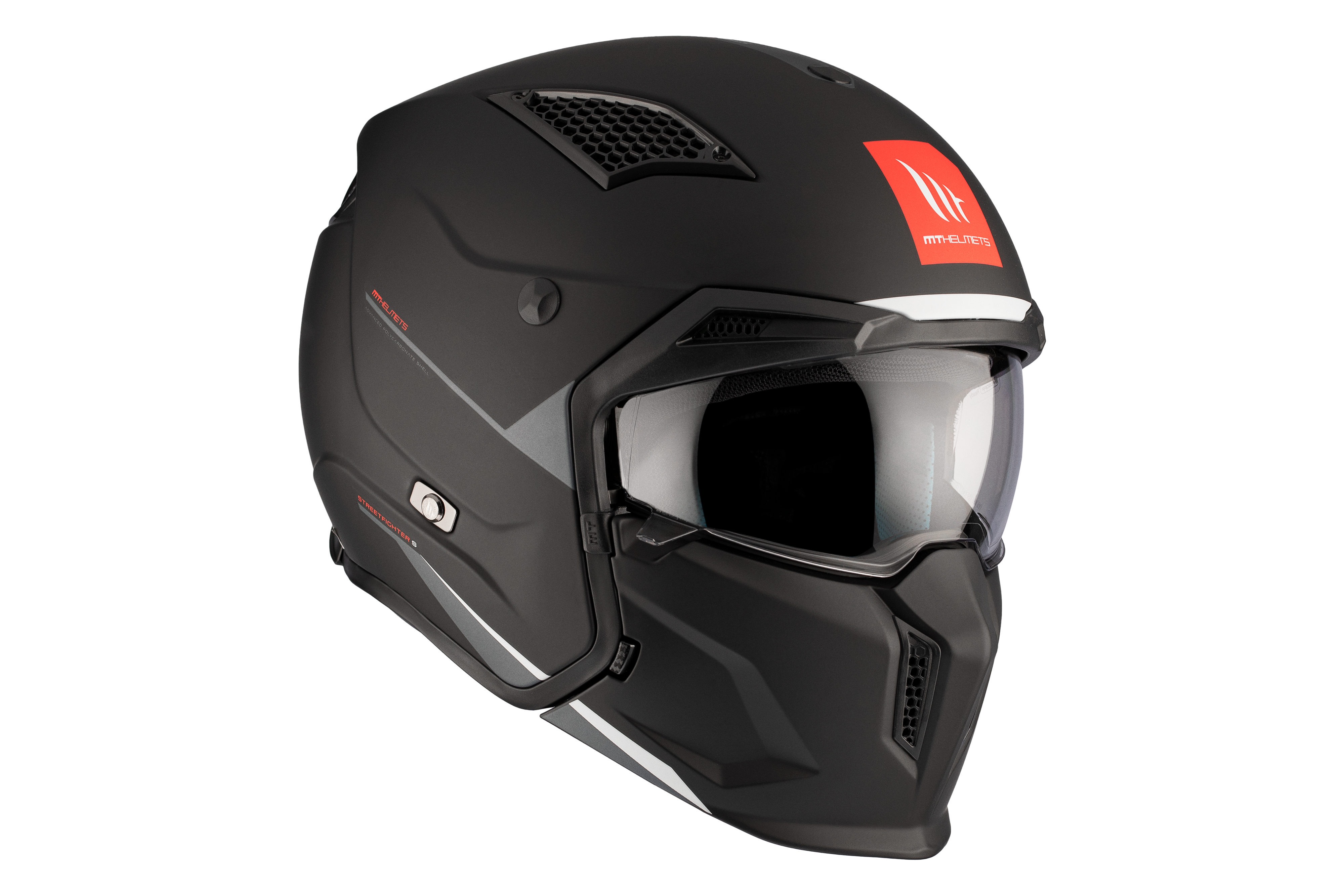 CASCO MT STREETFIGHTER S SV SOLID A1 NEGRO MATE