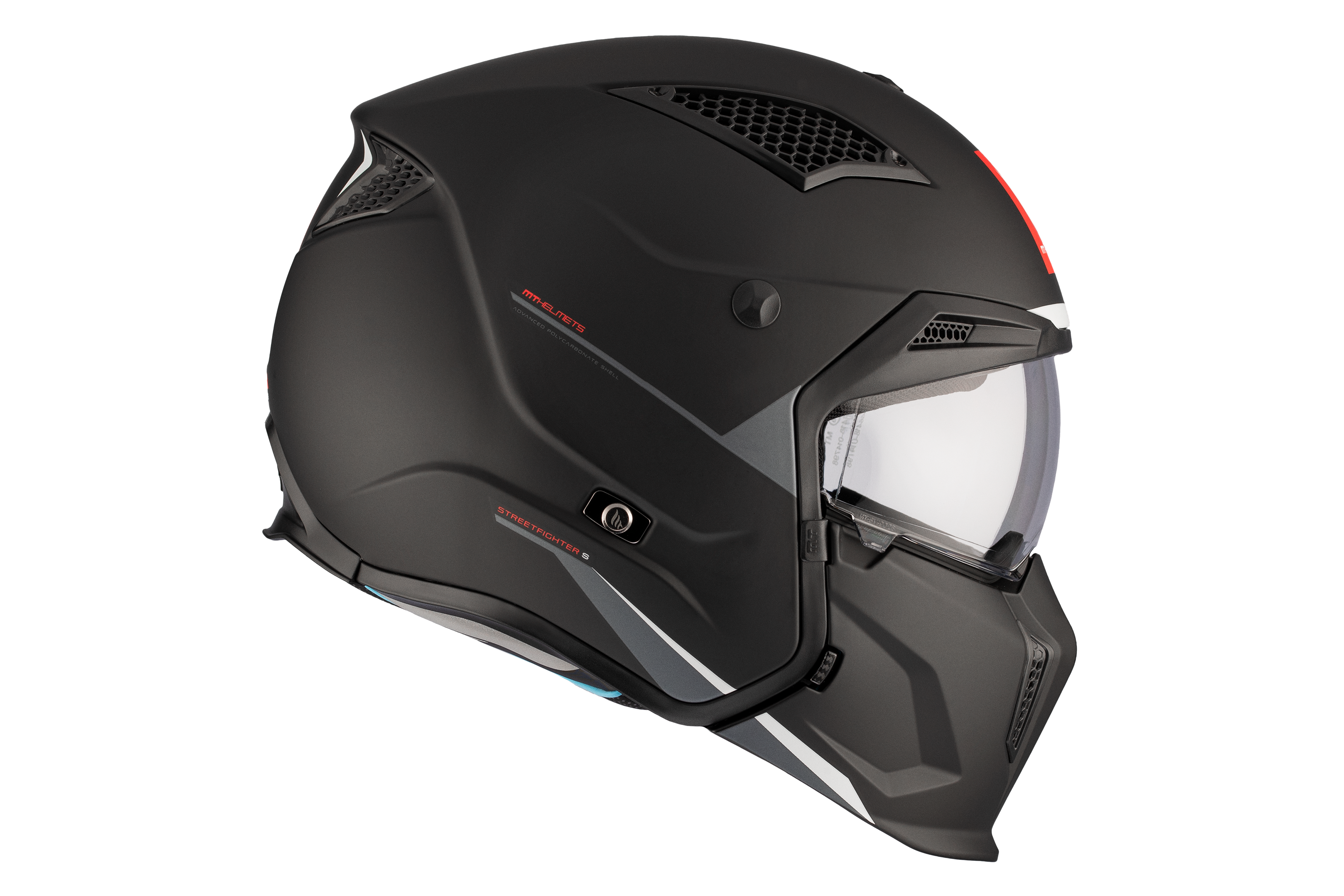 CASCO MT STREETFIGHTER S SV SOLID A1 NEGRO MATE