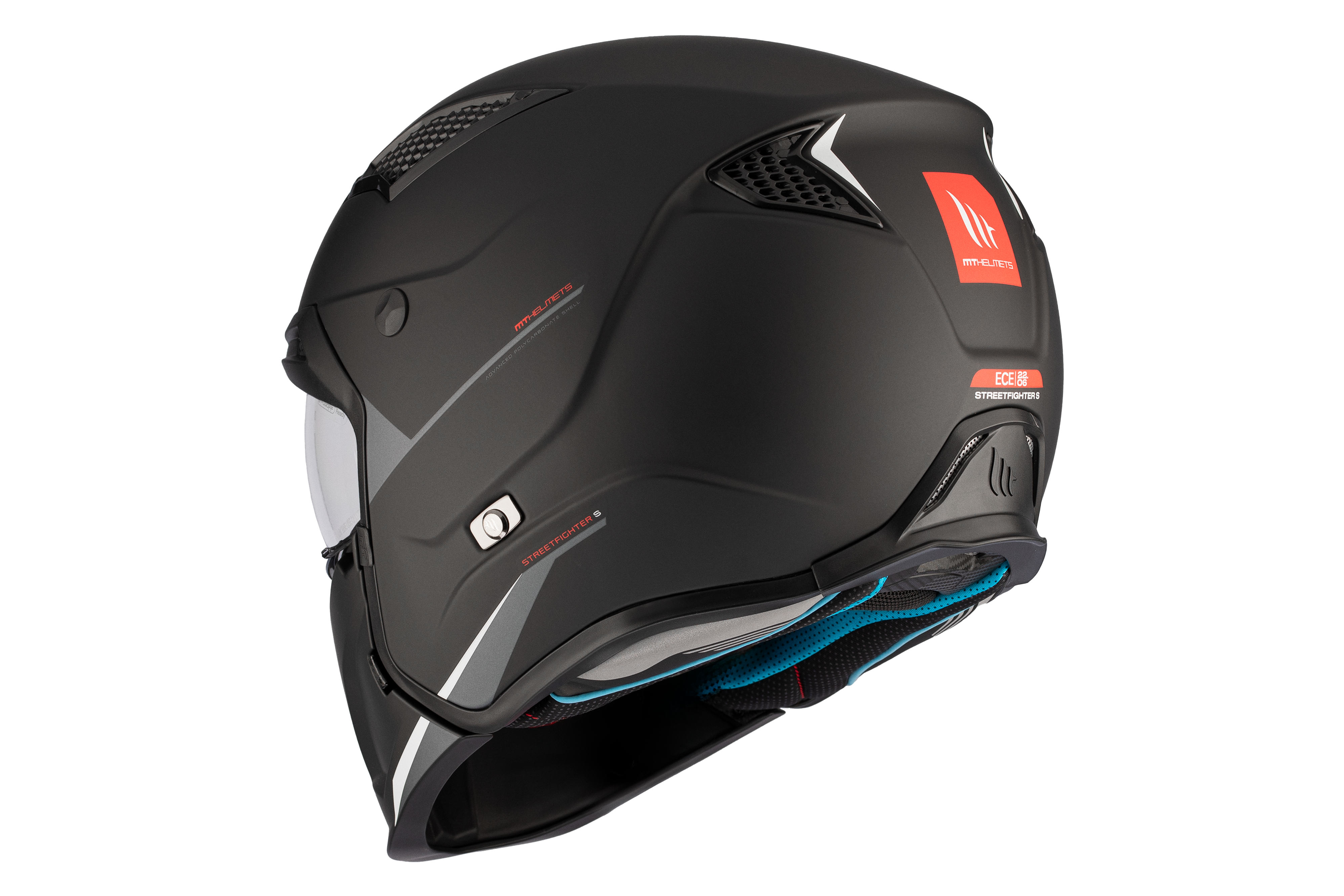 CASCO MT STREETFIGHTER S SV SOLID A1 NEGRO MATE