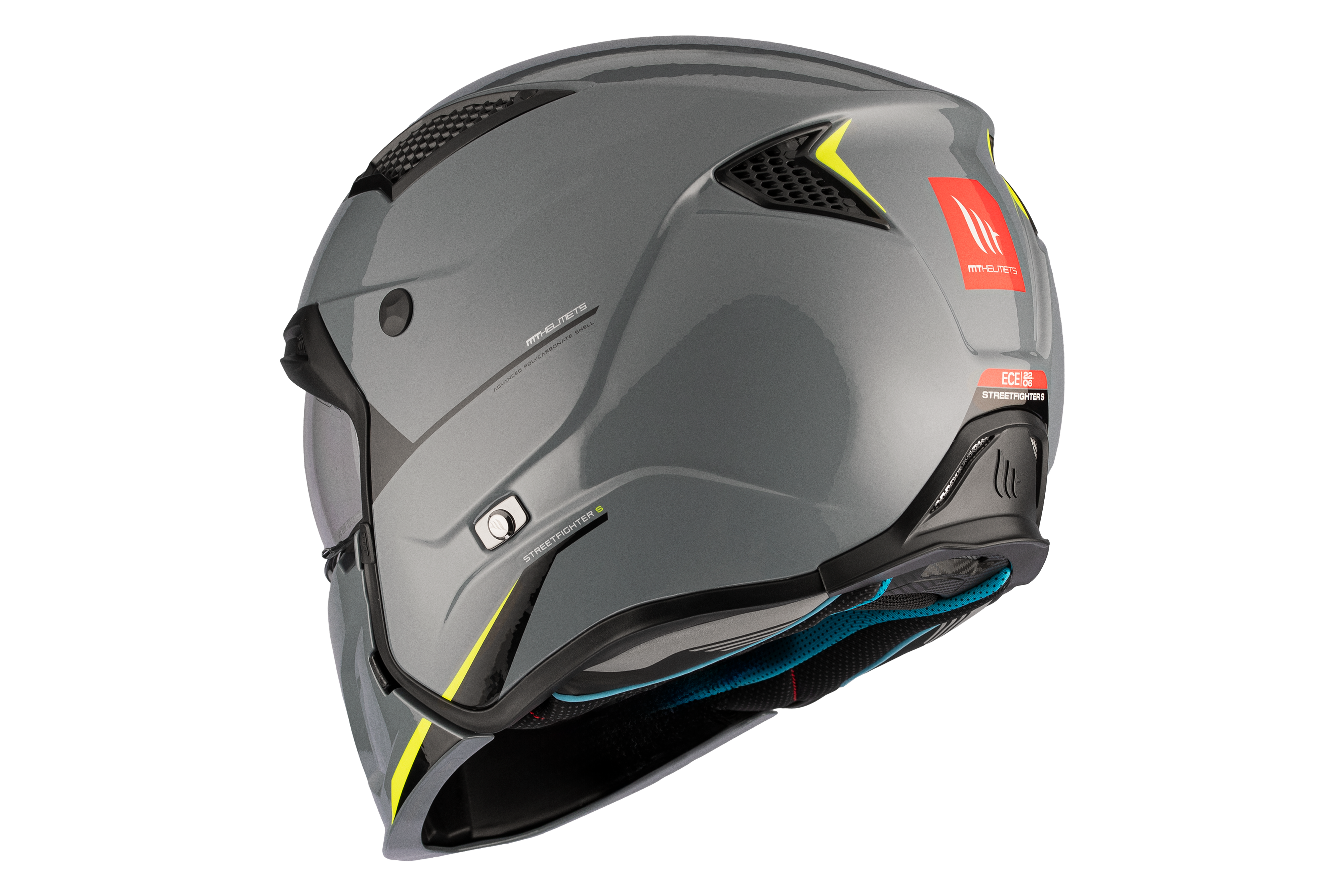 CASCO MT STREETFIGHTER S SV SOLID A22 GRIS BRILLO