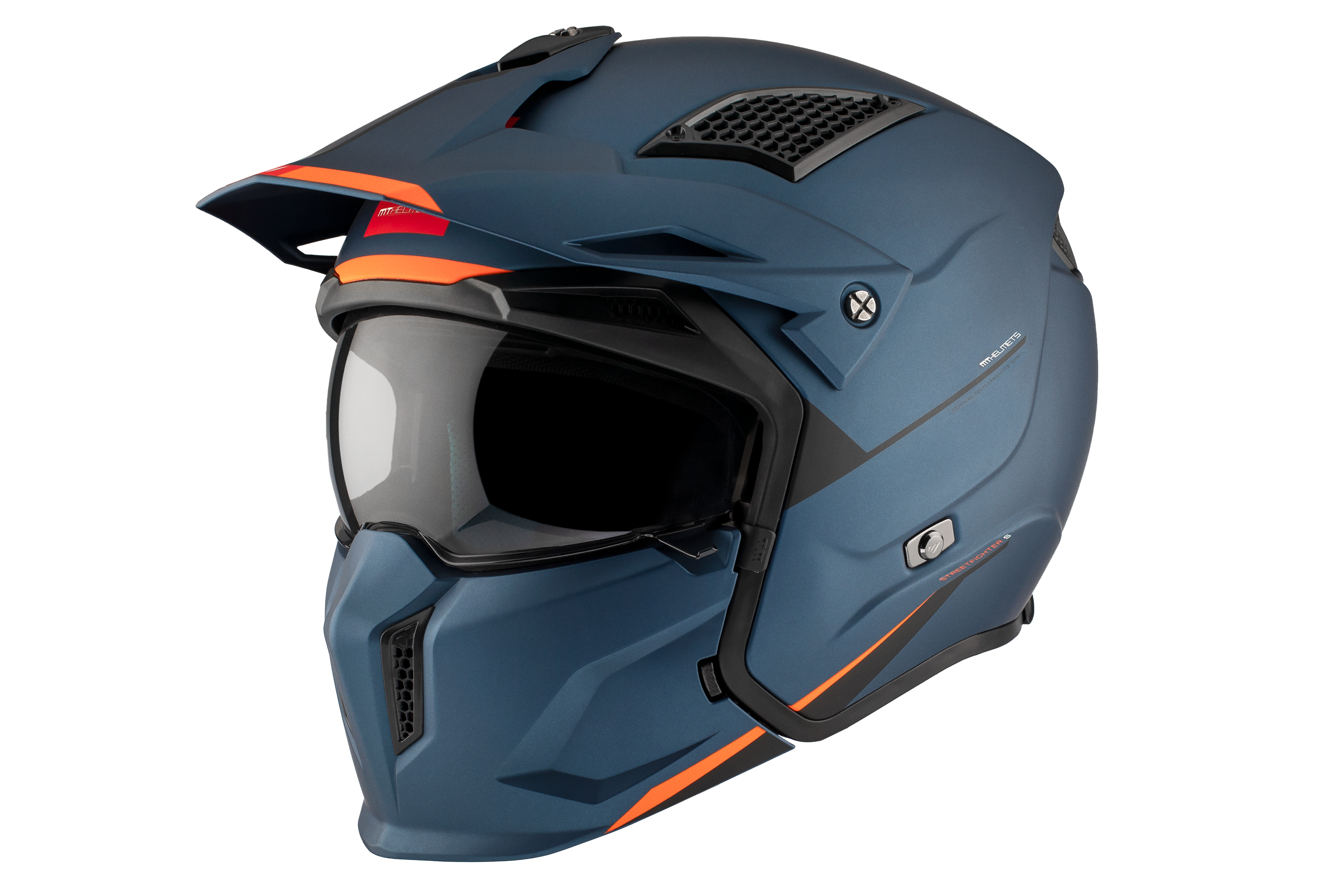 CASCO MT STREETFIGHTER S SV SOLID A7 AZUL MATE