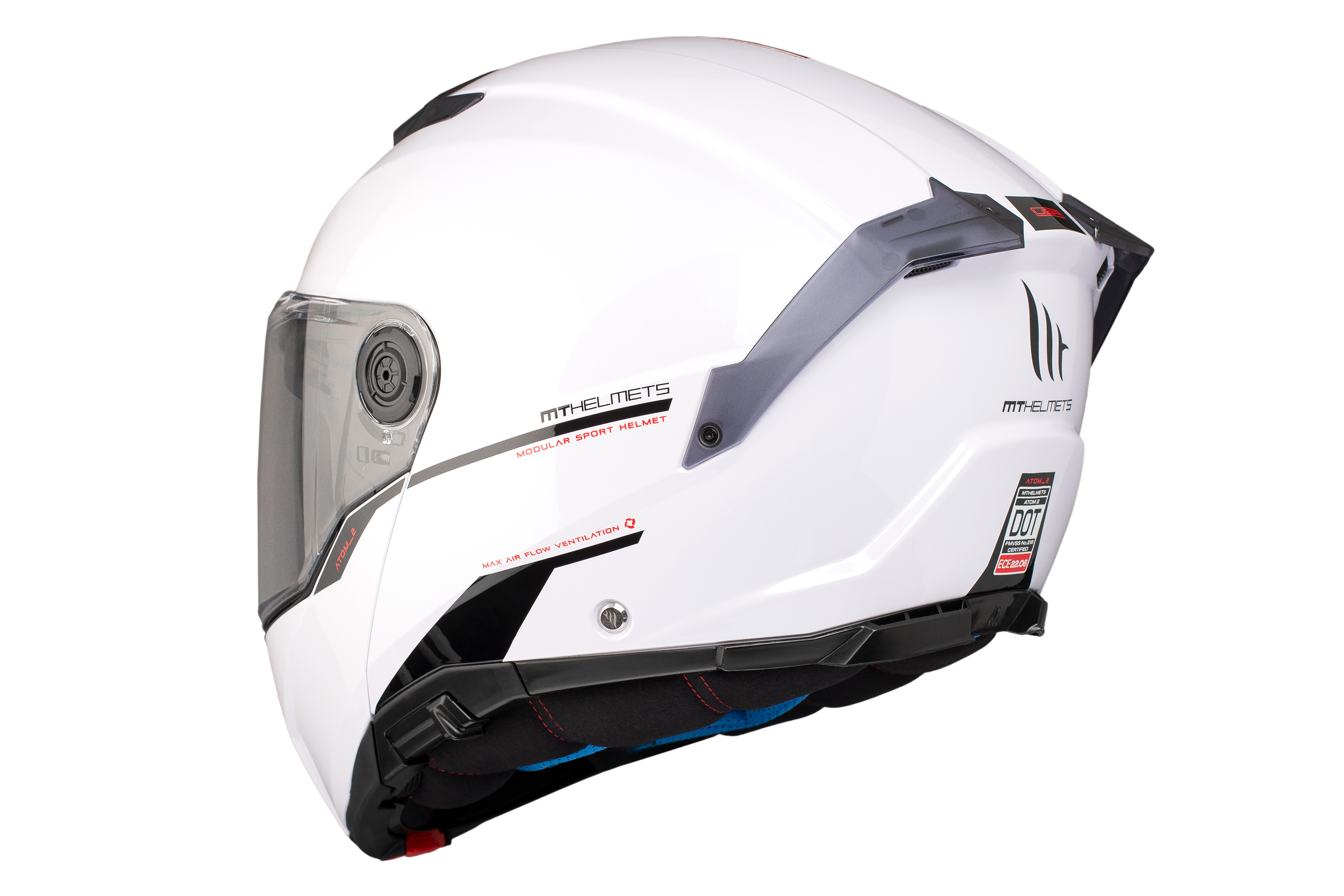 CASCO MT ATOM 2 SV SOLID A0 BLANCO BRILLO