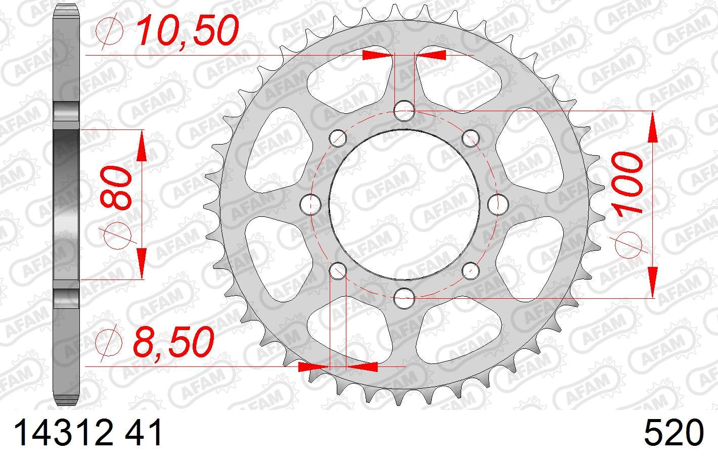 CORONA AFAM ACERO 520X41 SUZUKI