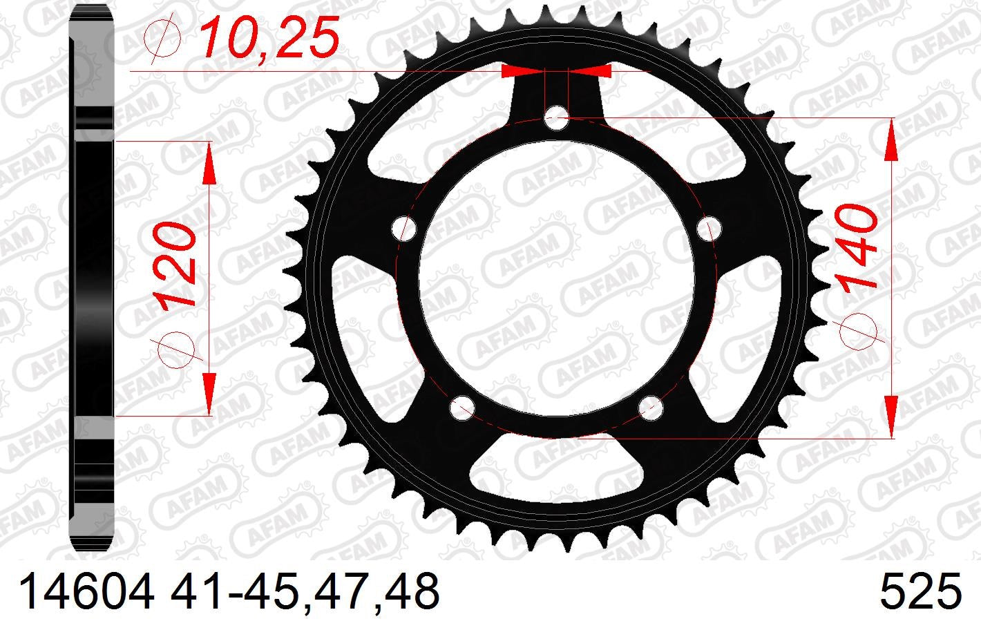 CORONA AFAM ACERO 525X43  SUZUKI