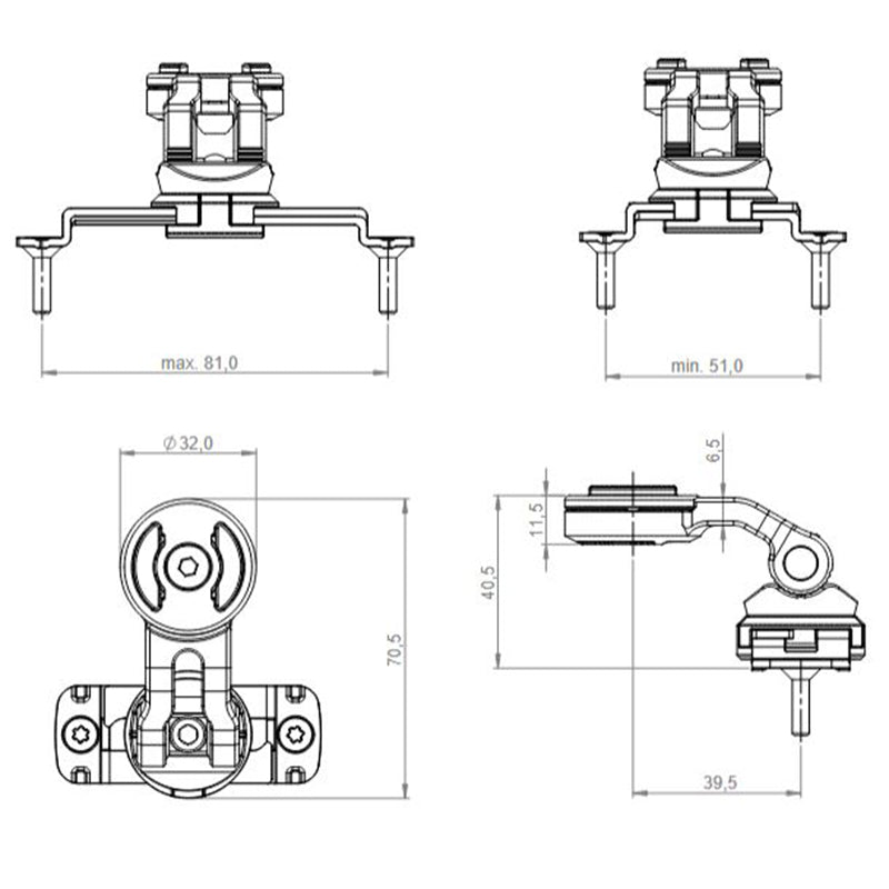 SP SOPORTE PARA TAPA BOMBA LIQUIDO DE FRENO MOUNT  LARGE