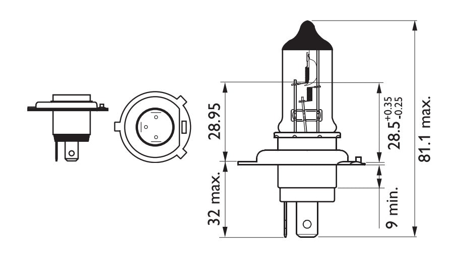 LÁMPARA PHILIPS HALÓGENA HS1  CRYSTAL VISION 12V 35/35W