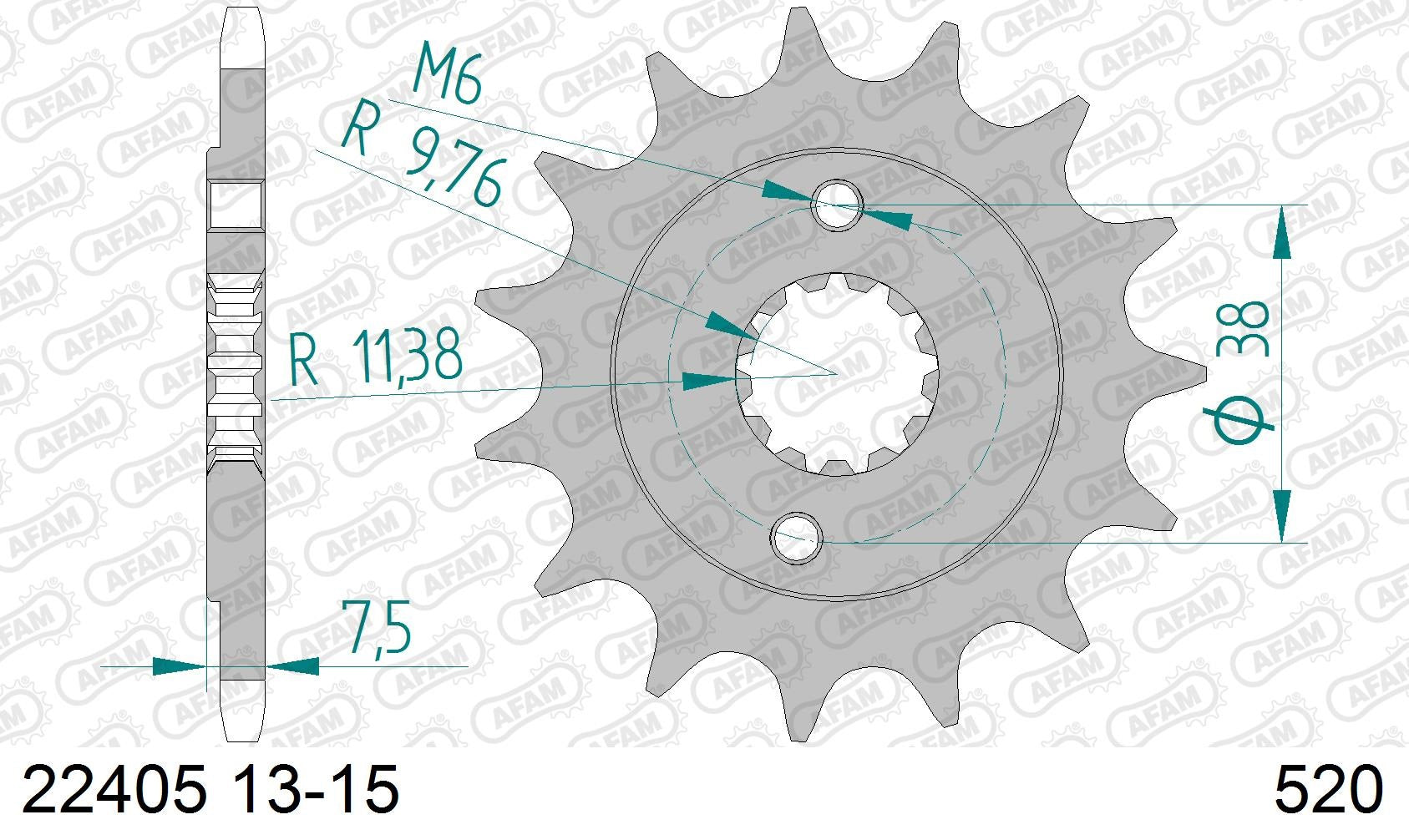 PIÑÓN AFAM 520x14  SUZUKI  - 22405X14