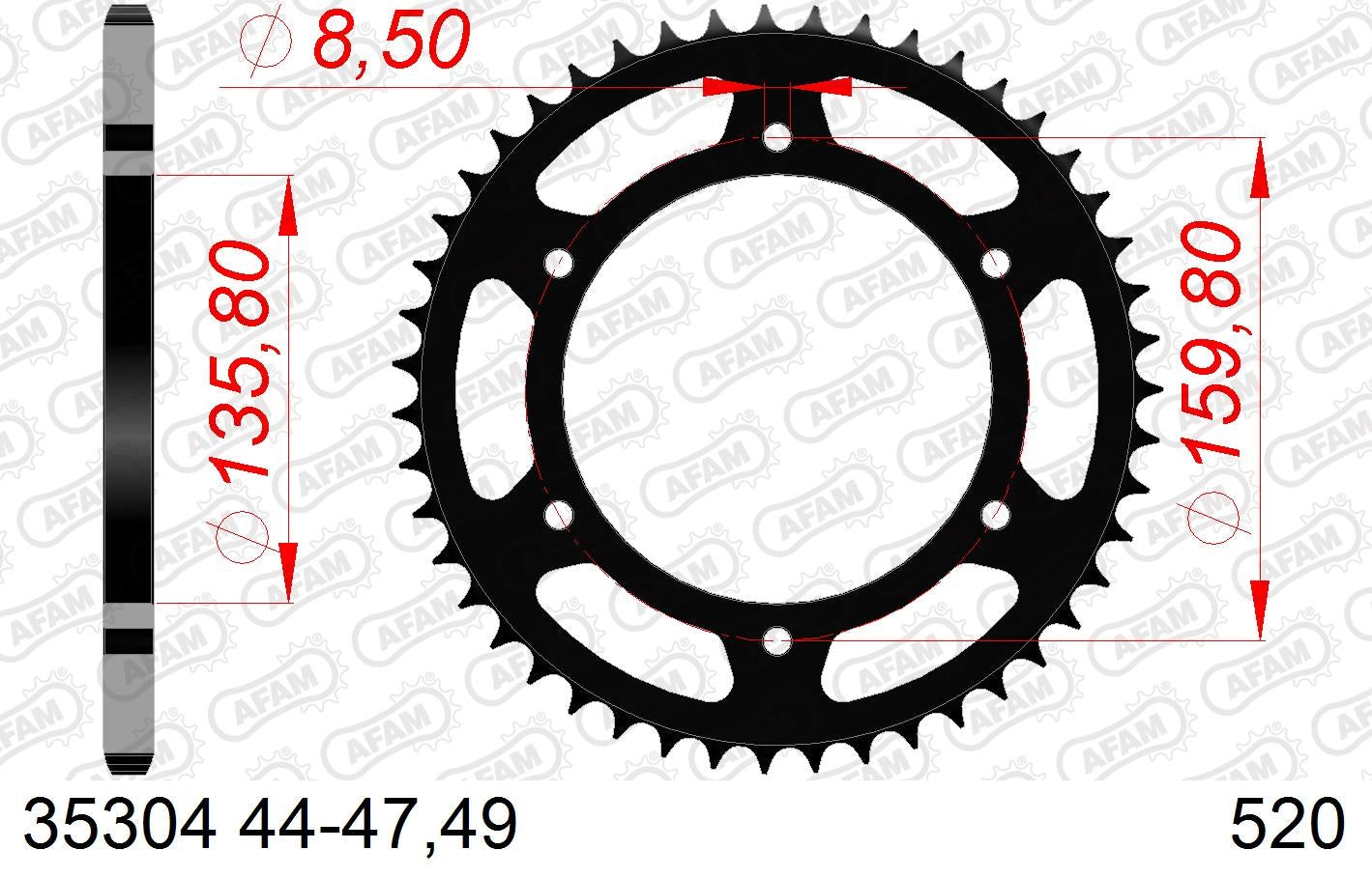 CORONA AFAM ACERO 520X47 BMW