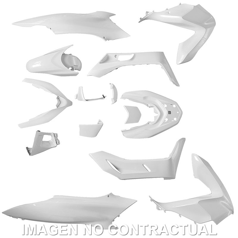 KIT PLÁSTICOS HERT HONDA PCX 125 15 PZAS BLANCO FRIO PERLADO (18-20)