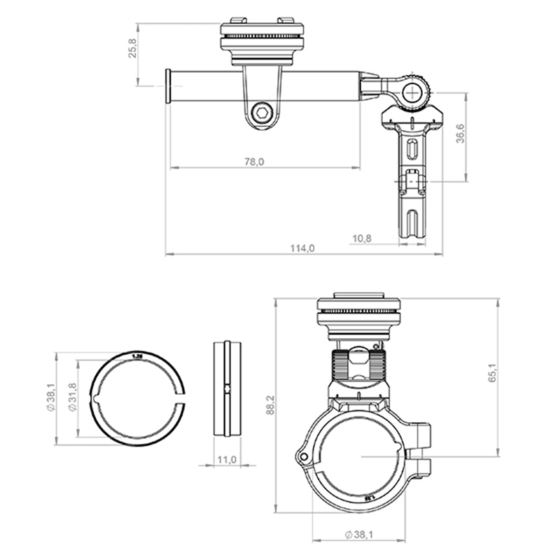 SP SOPORTE MOTO MOUNT 3D 1,5