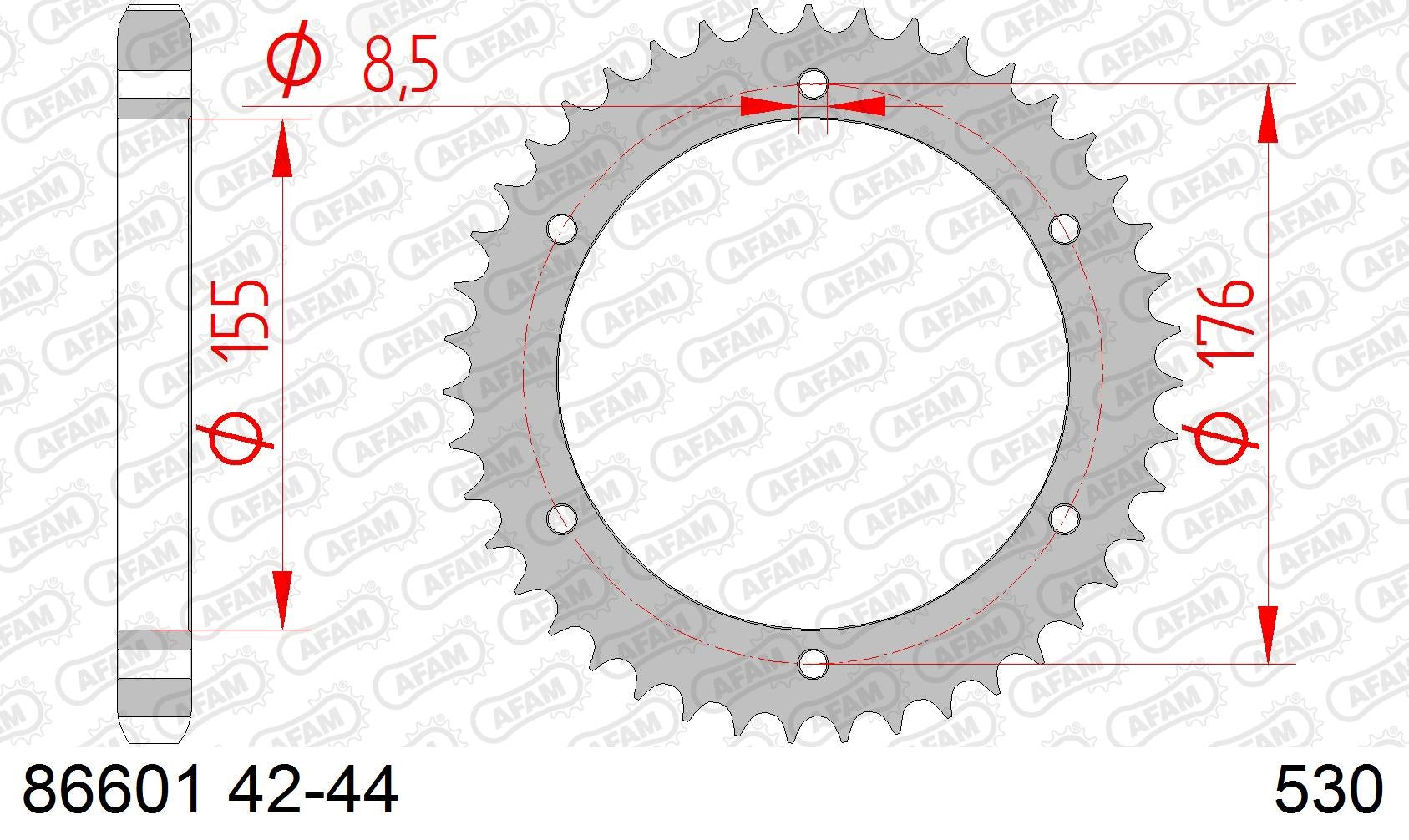 CORONA AFAM ACERO 530X42 - TRIUMPH