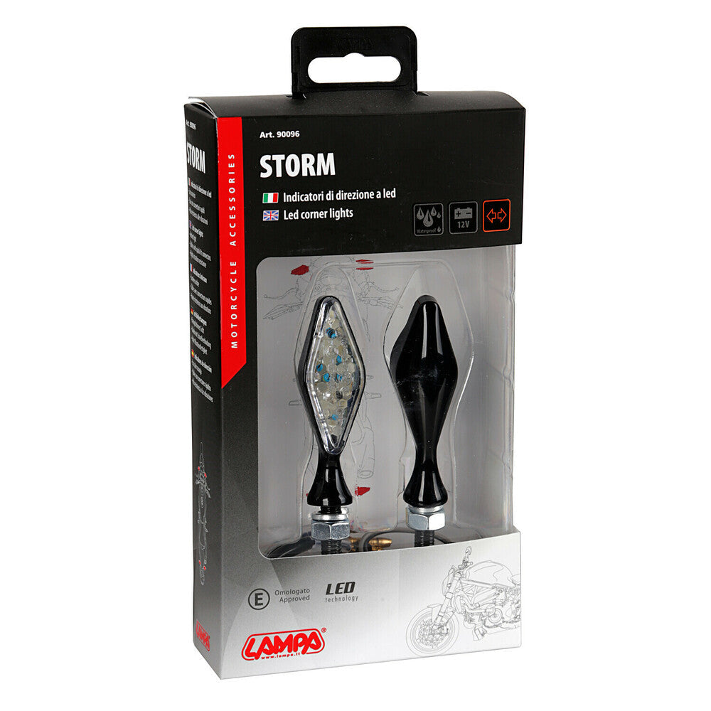 STORM, INTERMITENTES CON LED - 12V LED - NEGRO