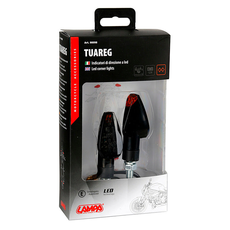 TUAREG, INTERMITENTES CON LED - 12V LED - NEGRO