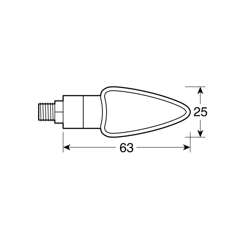 ARROW-2, INTERMITENTES CON LED - 12V LED - NEGRO