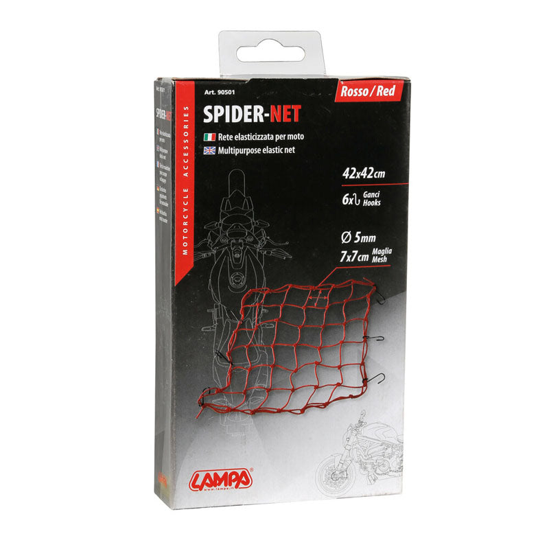 RED ELÁSTICA LAMPA SPIDER ROJO