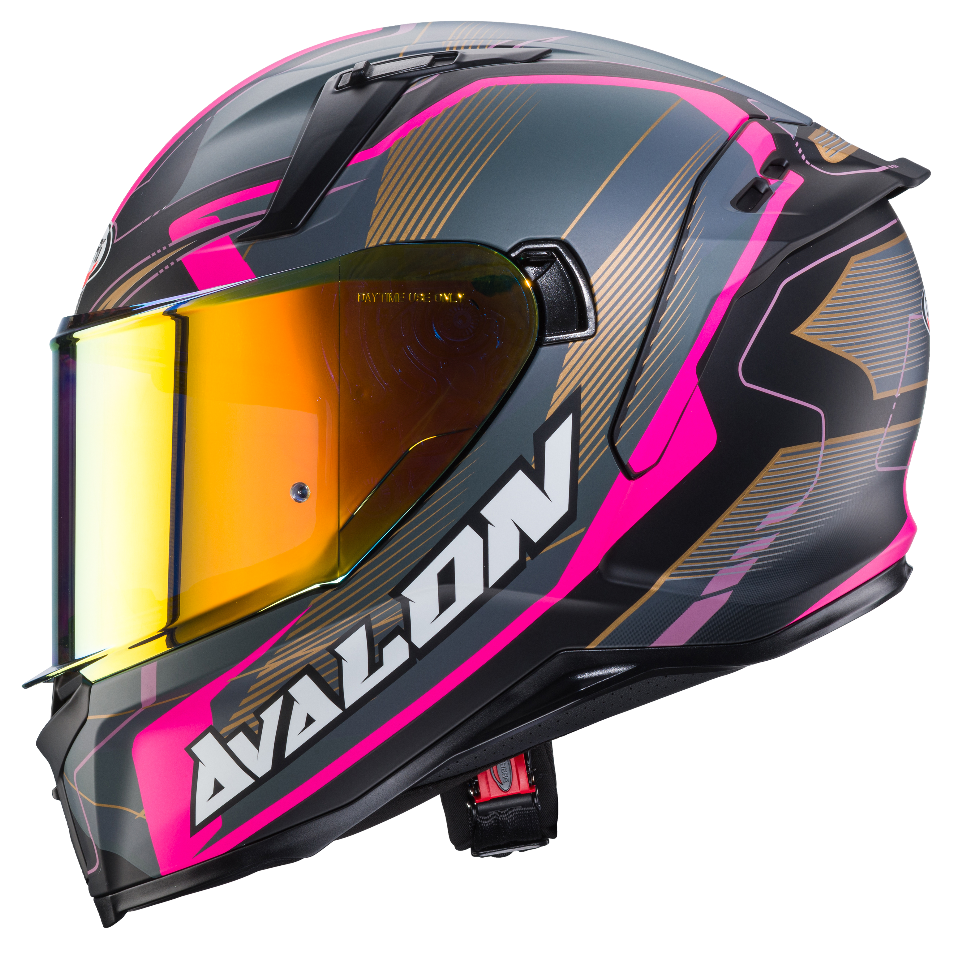 CASCO CABERG AVALON X OPTIC MATT BLACK/GREY/FUCHSIA