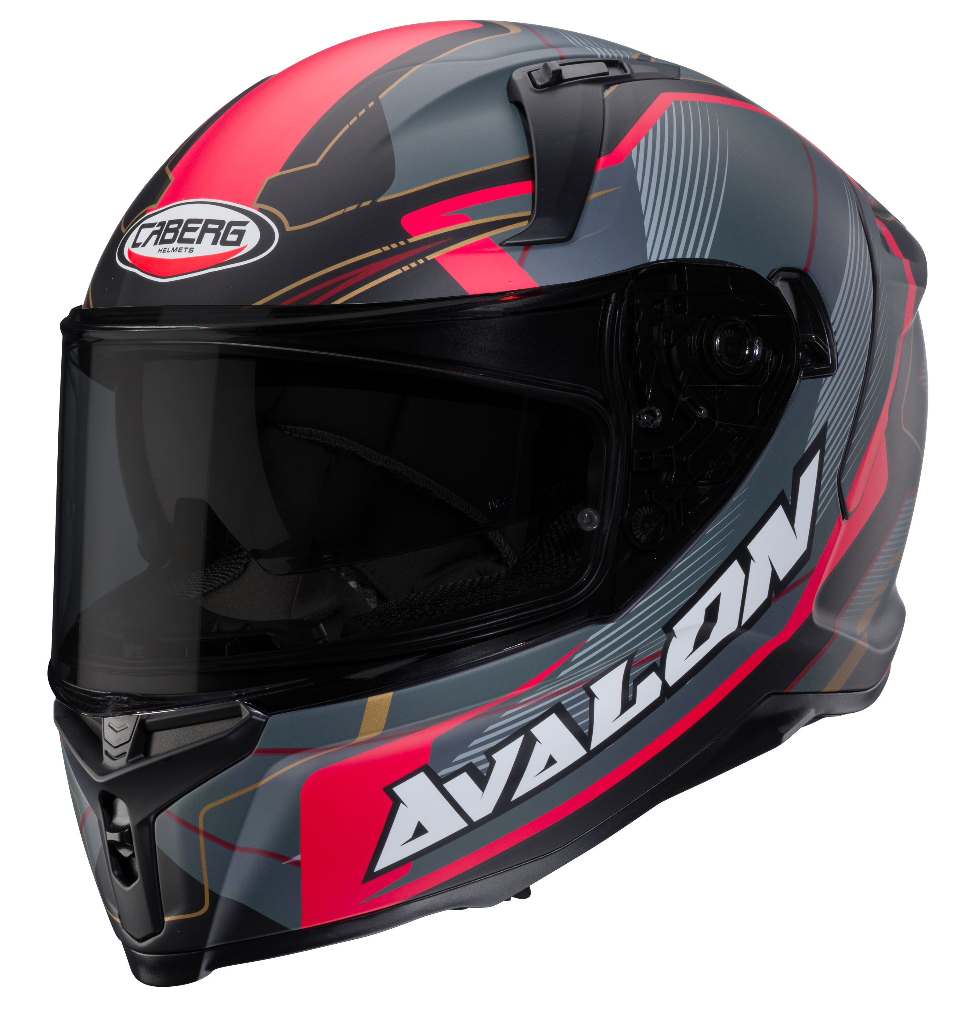 CASCO CABERG AVALON X OPTIC MATT BLACK/GREY/RED