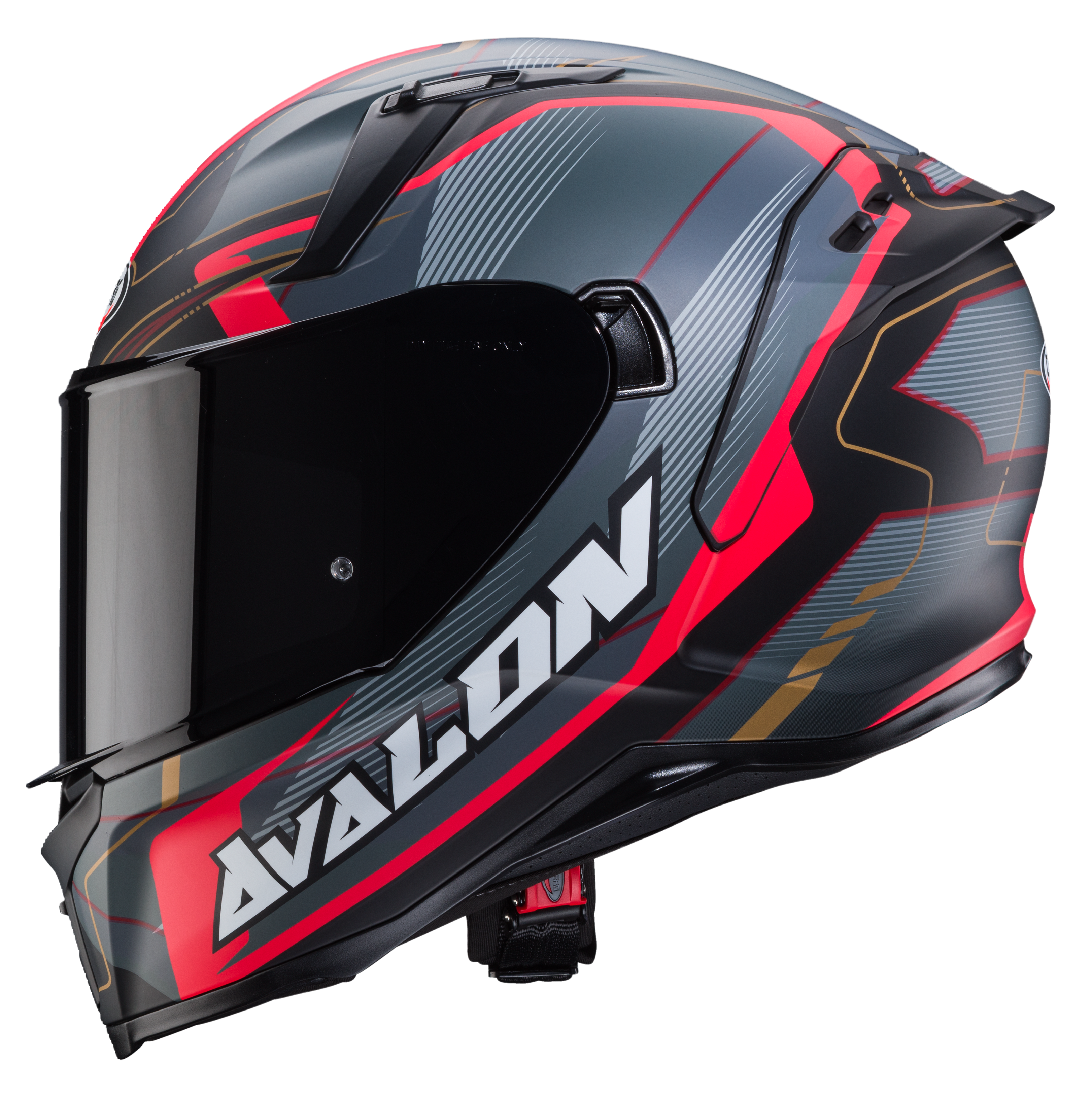 CASCO CABERG AVALON X OPTIC MATT BLACK/GREY/RED