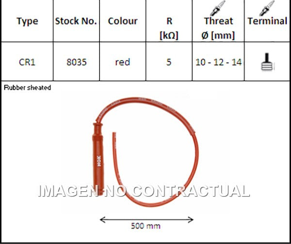 PIPA DE BUJÍA NGK CR3