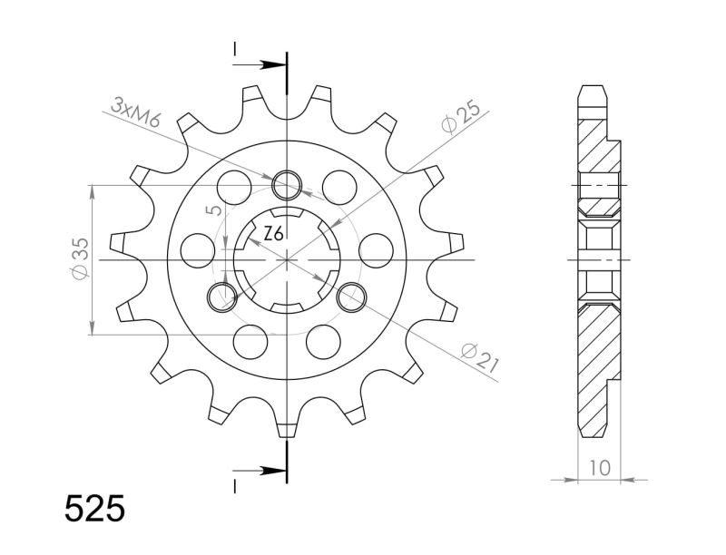 PIÑÓN SUPERSPROX SUZUKI 525 X 15  - CST1448X15
