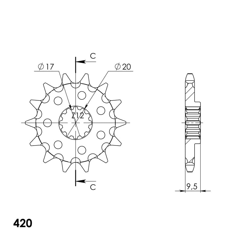 PIÑÓN SUPERSPROX KTM 420X14  - CST1900X14