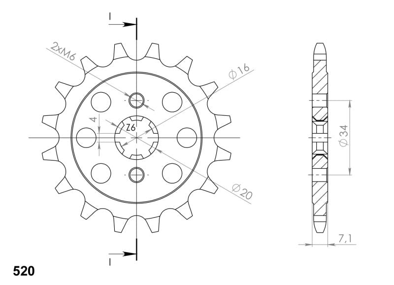 PIÑÓN SUPERSPROX KAWASAKI 520 X 14  - CST1903X14