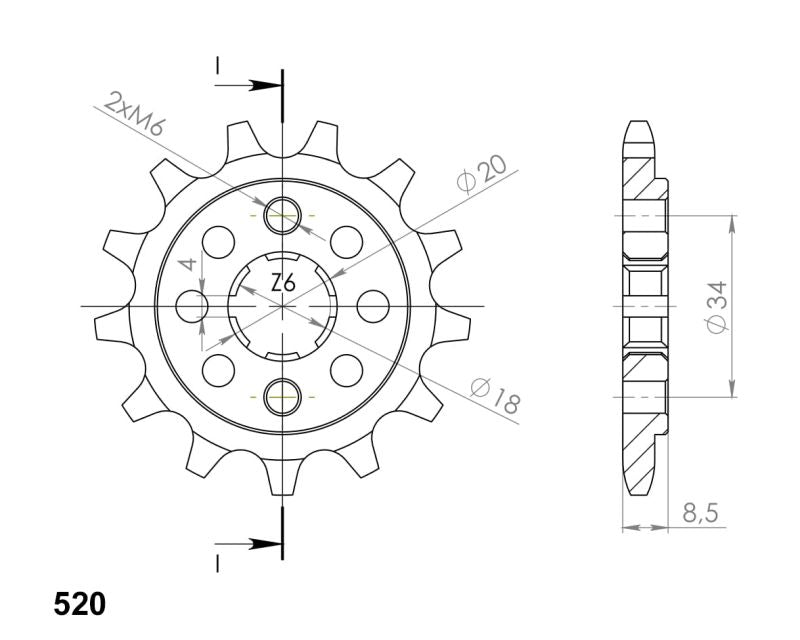 PIÑÓN SUPERSPROX HONDA 520 X 14  - CST270X14