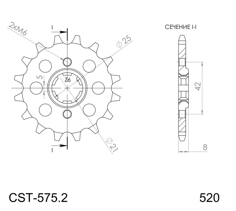 PIÑÓN SUPERSPROX YAMAHA 520 X 16  - CST575X15