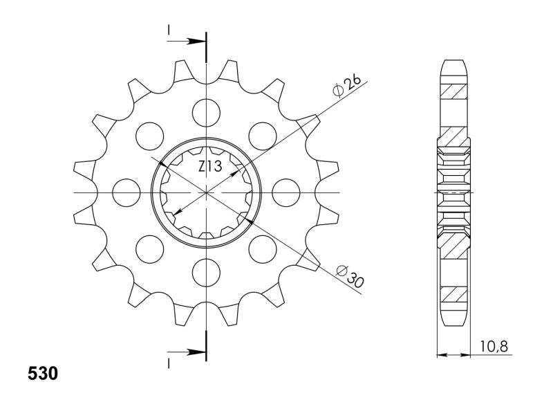 PIÑÓN SUPERSPROX YAMAHA 530 X 15  - CST579X15