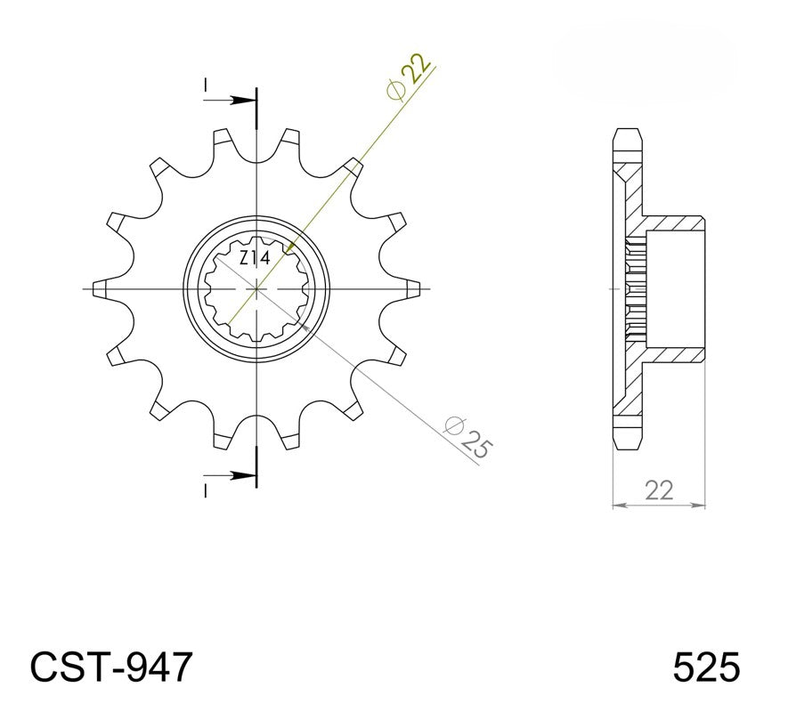 PIÑÓN SUPERSPROX MV AGUSTA 525 X 16  - CST947X16