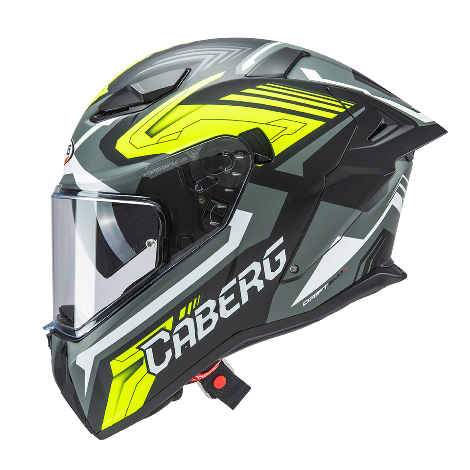 CASCO CABERG DRIFT EVO II JARAMA MATT BLACK/GREY/YELLOW FLUO