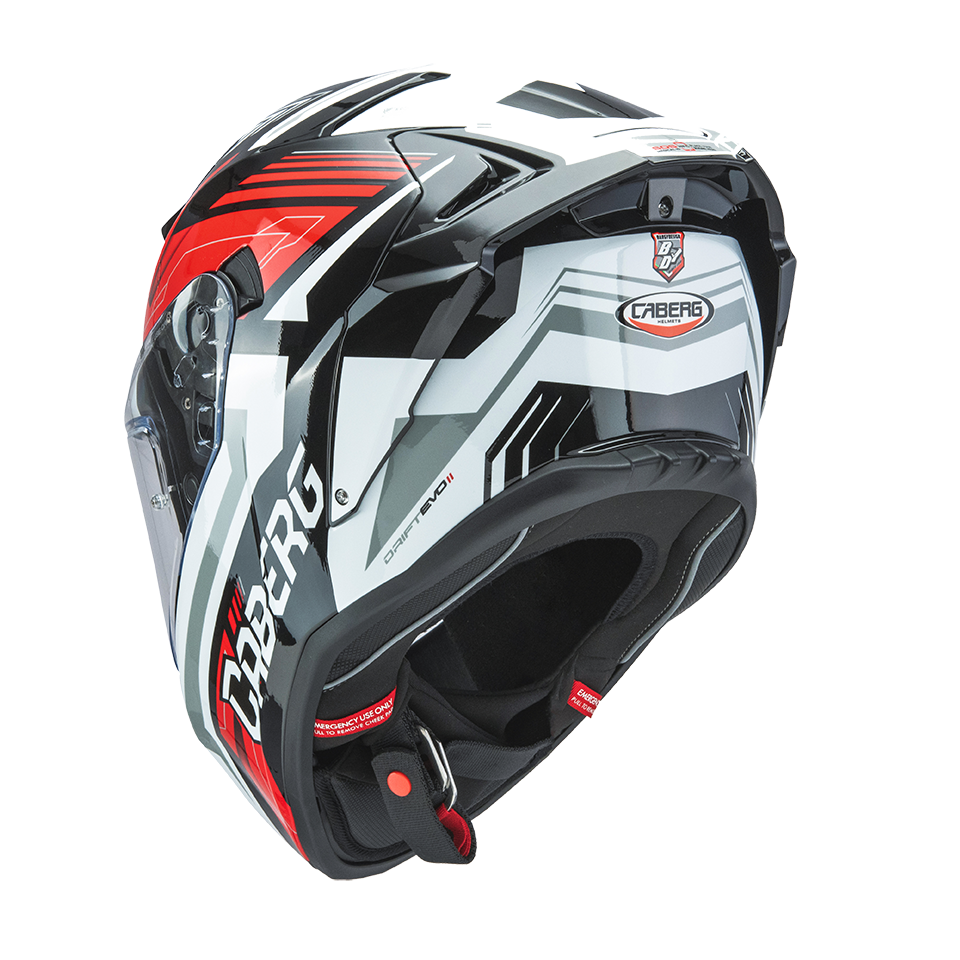 CASCO CABERG DRIFT EVO II JARAMA BLACK/RED/WHITE