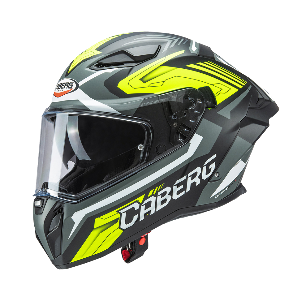 CASCO CABERG DRIFT EVO II JARAMA MATT BLACK/GREY/YELLOW FLUO