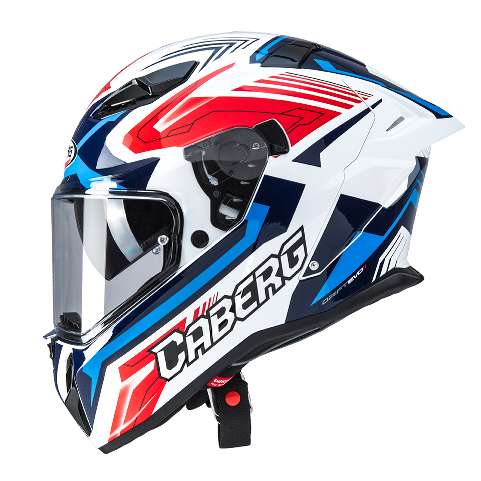 CASCO CABERG DRIFT EVO II JARAMA WHITE/RED/BLUE