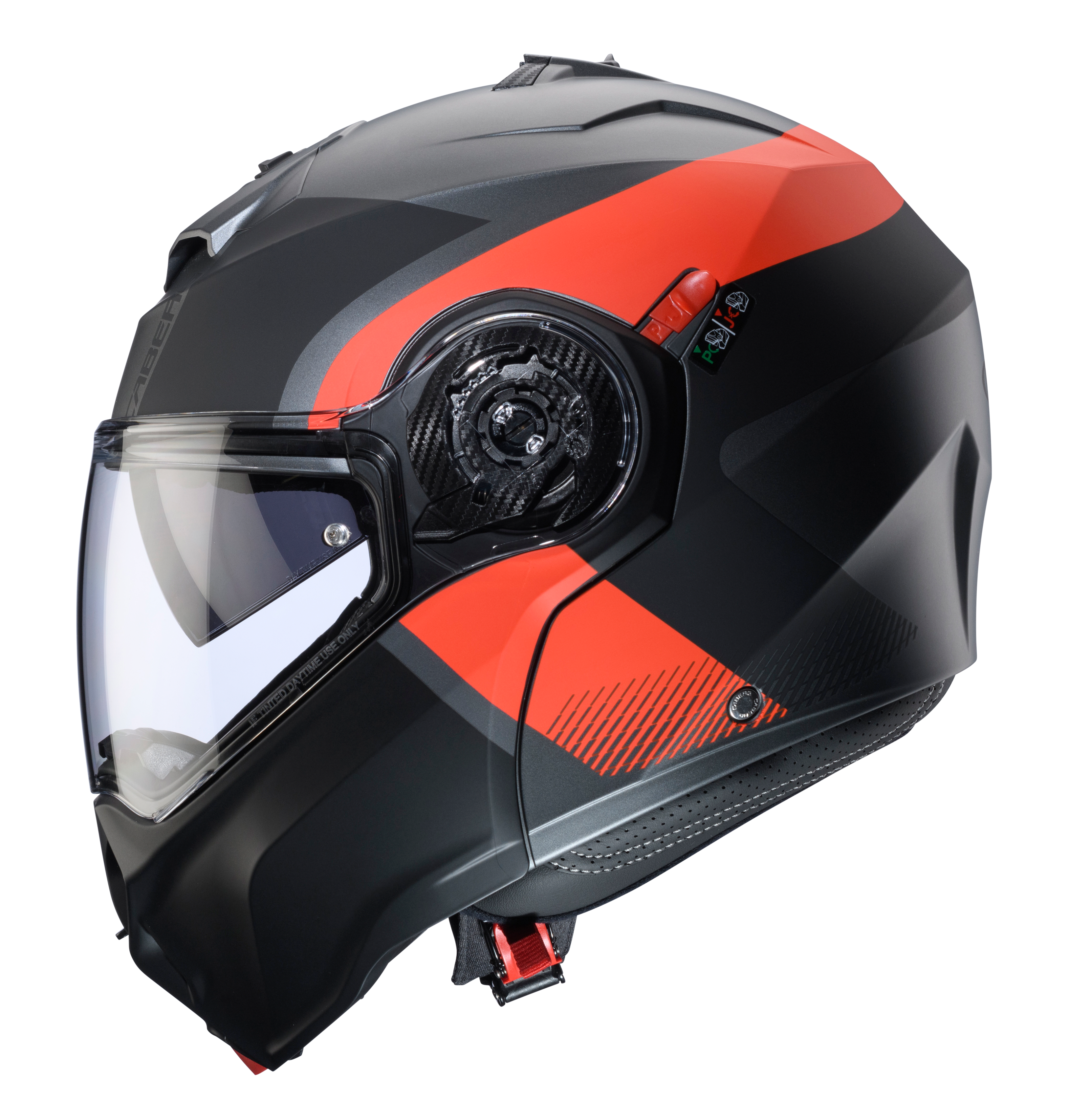 CASCO CABERG DUKE EVO INDY MATT GUN METAL/RED FLUO/BLACK