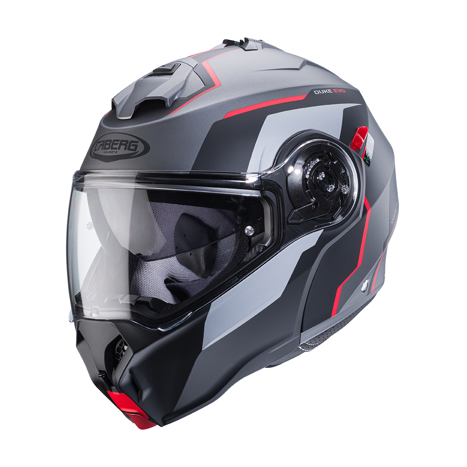 CASCO CABERG DUKE EVO MOVE MATT GUN METAL/BLACK/RED