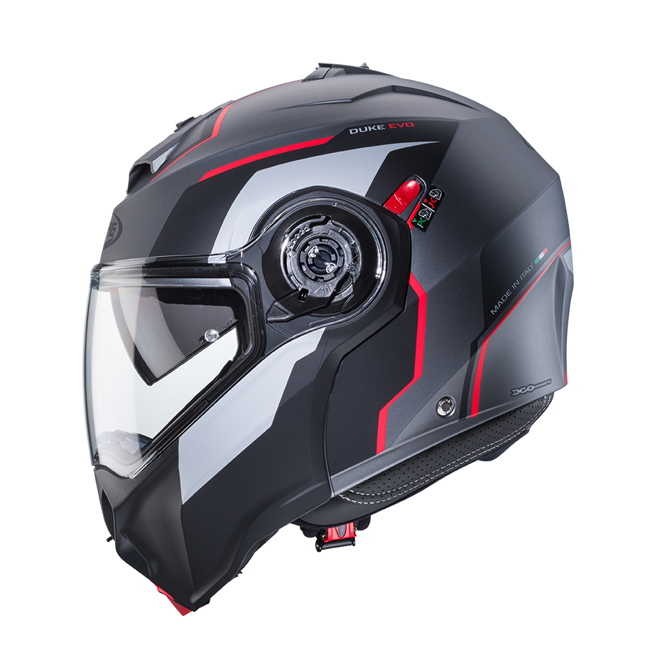 CASCO CABERG DUKE EVO MOVE MATT GUN METAL/BLACK/RED