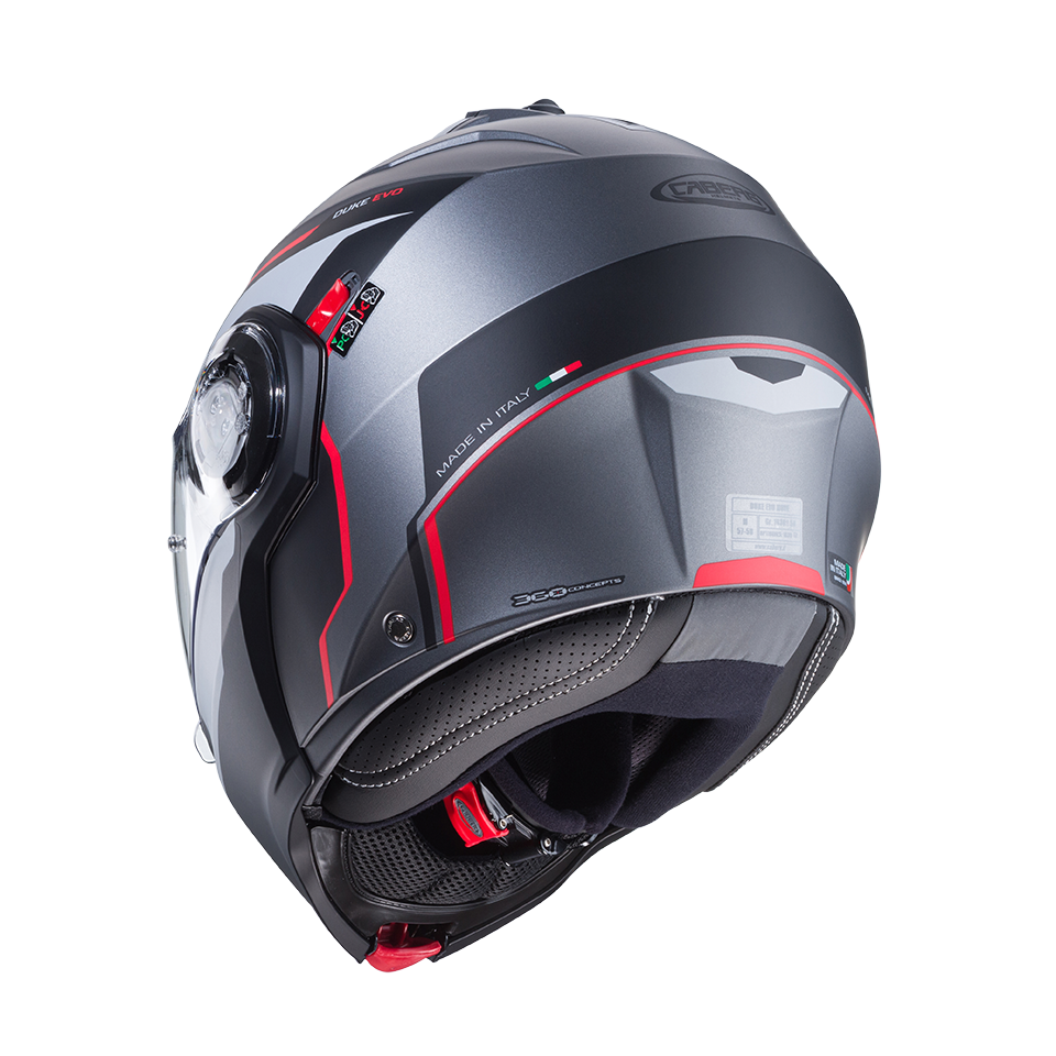 CASCO CABERG DUKE EVO MOVE MATT GUN METAL/BLACK/RED