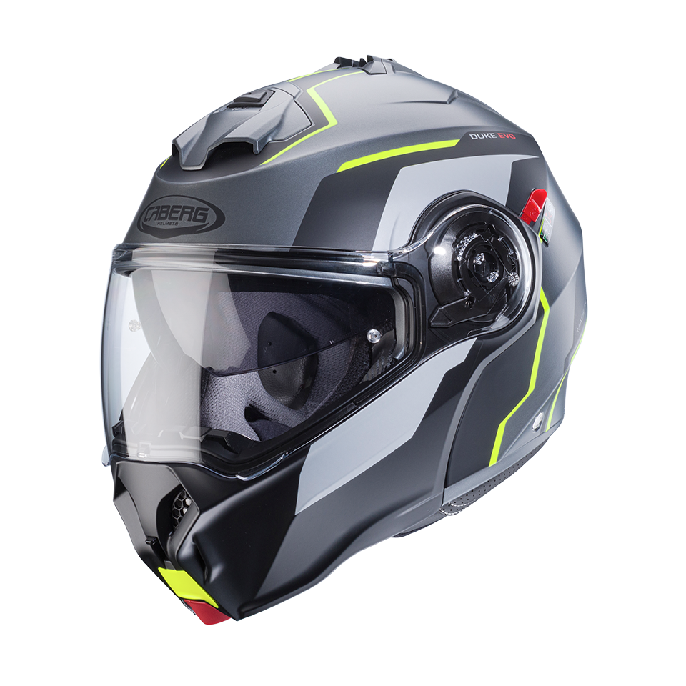 CASCO CABERG DUKE EVO MOVE MATT GUN METAL/BLACK/YELLOW FLUO