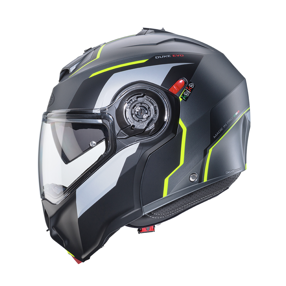 CASCO CABERG DUKE EVO MOVE MATT GUN METAL/BLACK/YELLOW FLUO