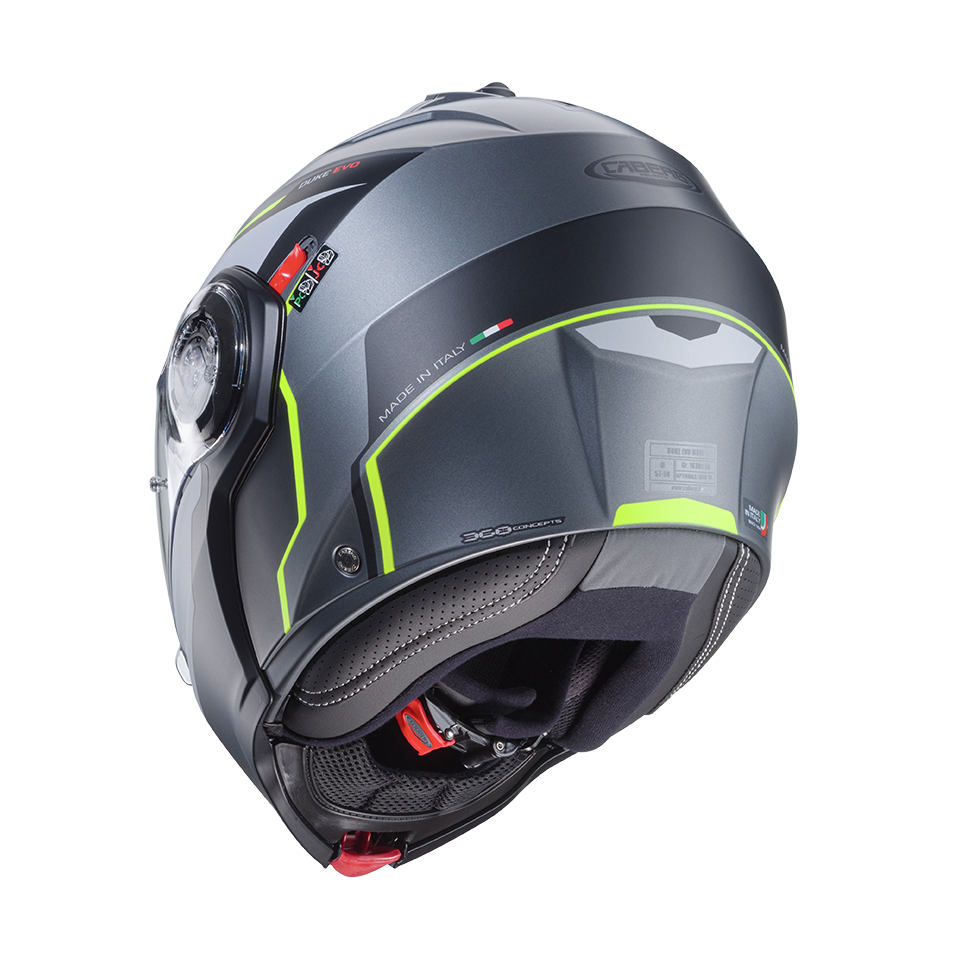 CASCO CABERG DUKE EVO MOVE MATT GUN METAL/BLACK/YELLOW FLUO