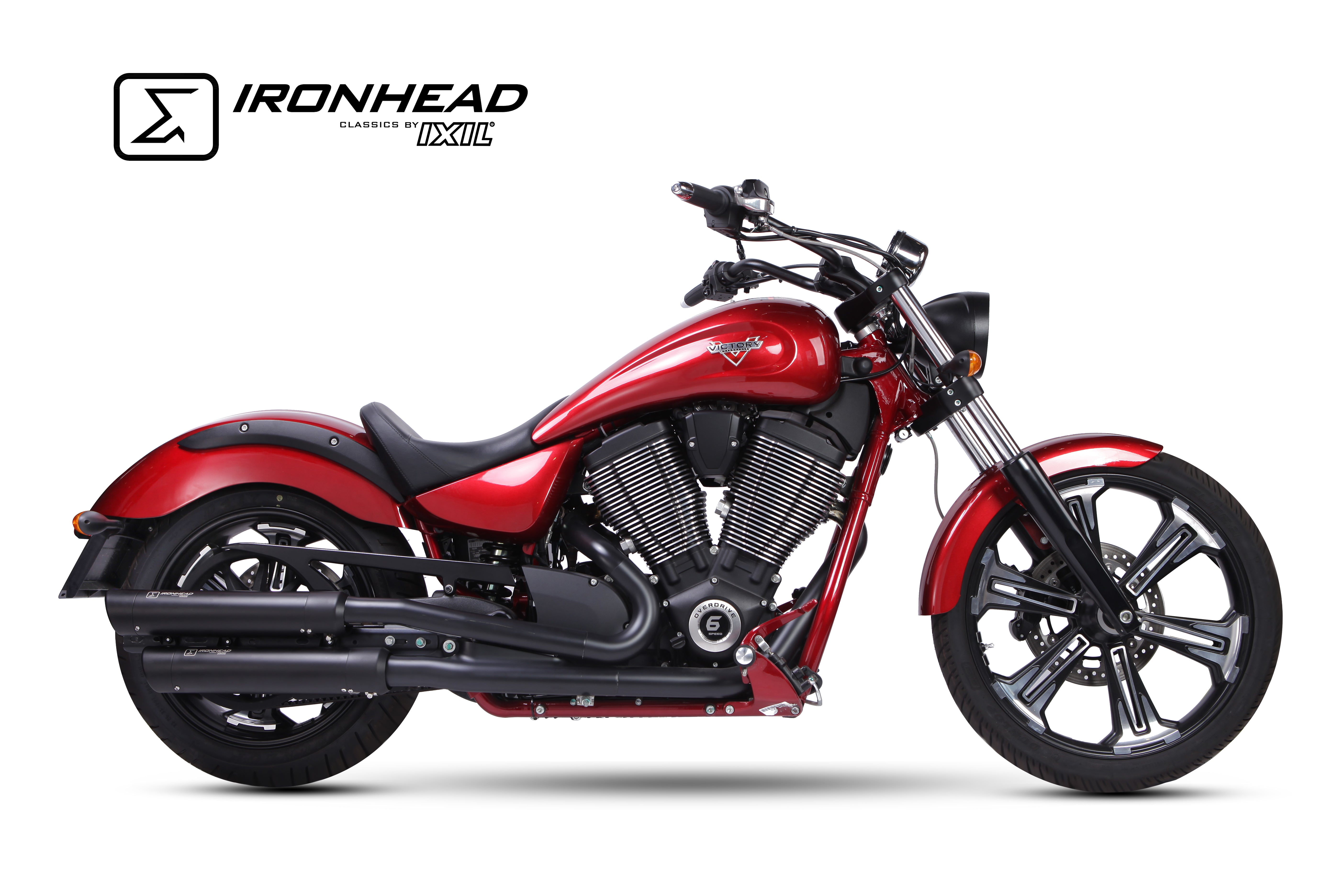 ESCAPE IXIL SLIP ON (LOWER MUFFLER) - IRONHEAD ROUND BLACK - VICTORY VEGAS - HAMMER 06-16