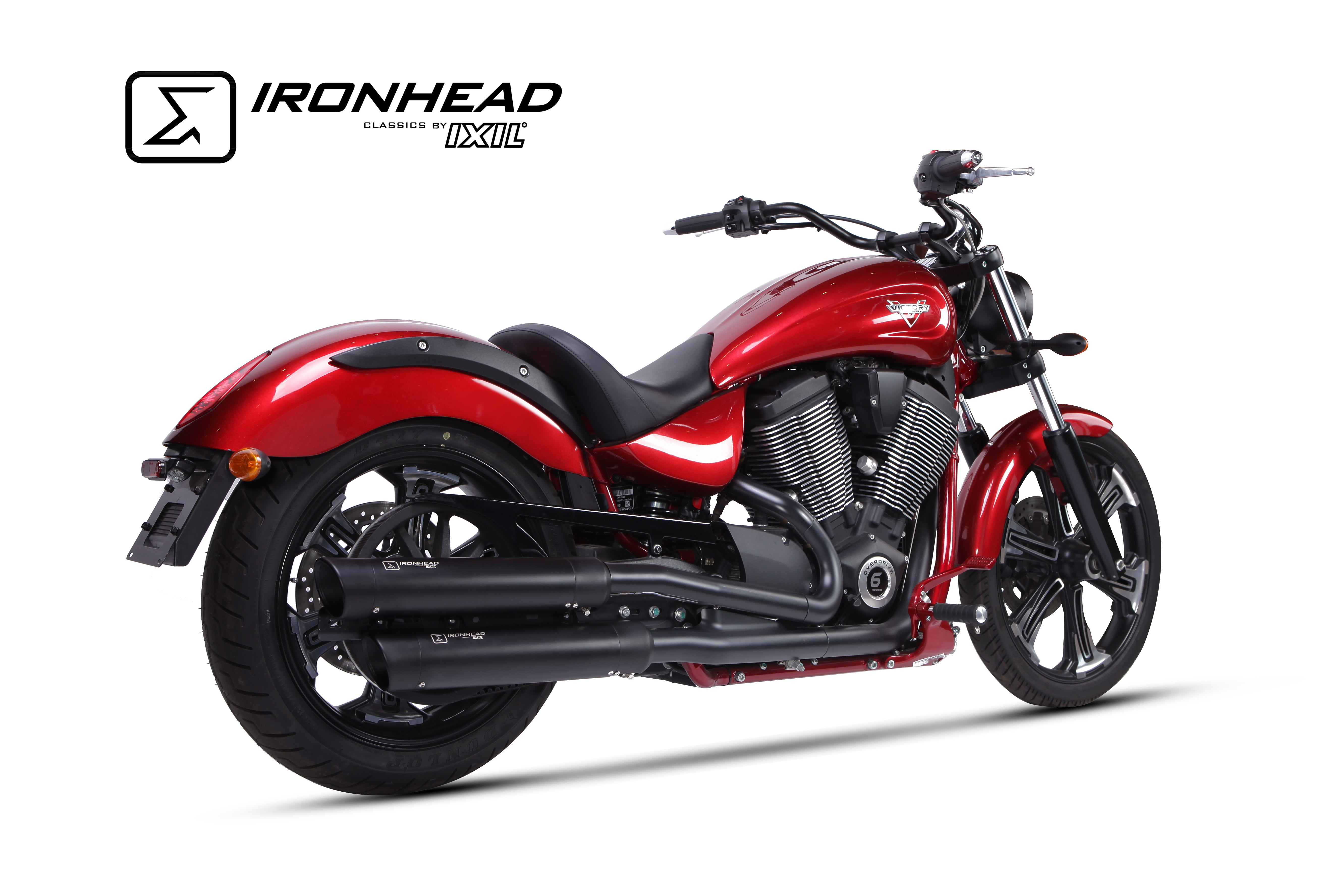 ESCAPE IXIL SLIP ON (UPPER MUFFLER) - IRONHEAD ROUND BLACK - VICTORY VEGAS - HAMMER 06-16
